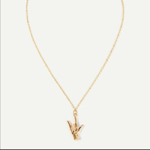 I Love You Sign Necklace - Picture 2 of 4